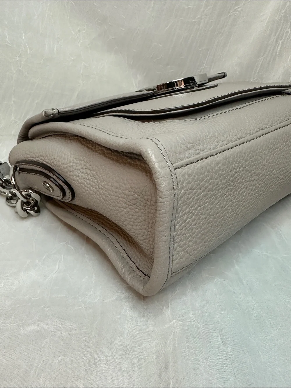 Michael Kors Pebbled Leather Crossbody Bag in Taupe Gray - Picture 6 of 10